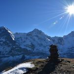 Eiger, Mönch, Jungfraujoch und Jungfrau vom Tschuggen
